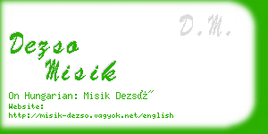 dezso misik business card